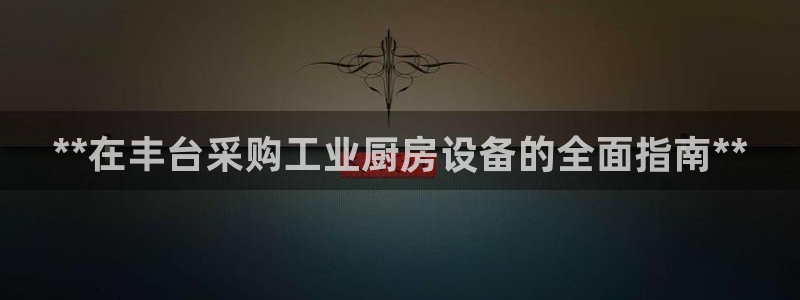 z6尊龙凯时ag旗舰厅：**在丰台采购工业厨房设备的全面指南